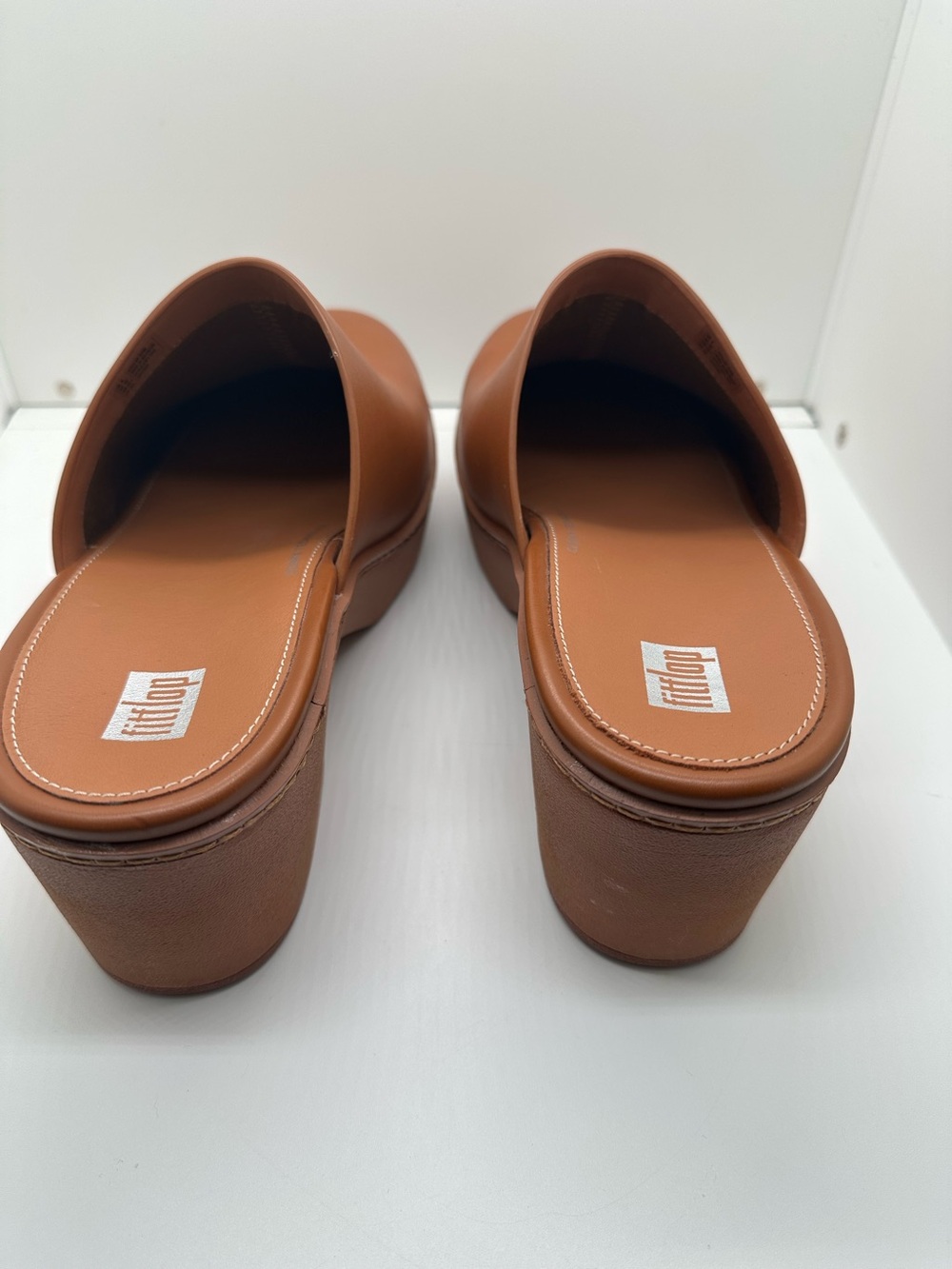 Fitflop Pilar Women’s Platform Leather Mules Size 10 - Picture 3 of 9